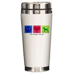  Peace Love Rat Terrier Pets Ceramic Travel Mug by 