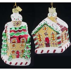   Gems Blown Glass Gingerbread House Christmas Ornaments: Home & Kitchen