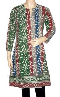 New Womens Designer Cotton Top Tunic Kurta Dress Size 6  