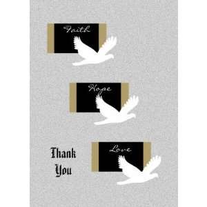  Religious Sympathy Thank You Card   Doves Health 