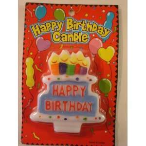    Happy Birthday Cake Shaped Candle Party Supply: Everything Else