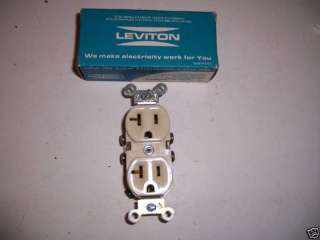 2pc LEVITON DUPLEX RECEPTACLE OUTLET 20AMP # 2  