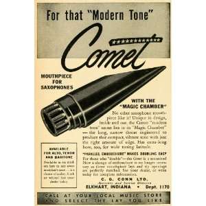 1953 Ad C. G. Conn Comet Saxophone Music Mouthpieces   Original Print 