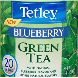 Tetley Blueberry Green Tea Bags 20 ct: Grocery & Gourmet Food