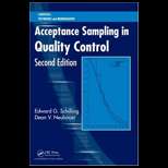 Acceptance Sampling Quality in Control (ISBN10 1584889527; ISBN13 