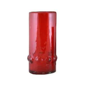  VIVAZ Bolitas Highball Glass, Red Recycled Glass, Set of 4 