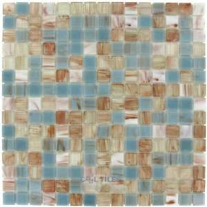 Bon appetit glitter 3/4 x 3/4 mesh mounted glass mosaic in basmati