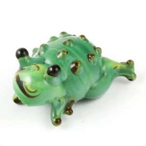  22mm Green Toad Lampwork Beads Arts, Crafts & Sewing