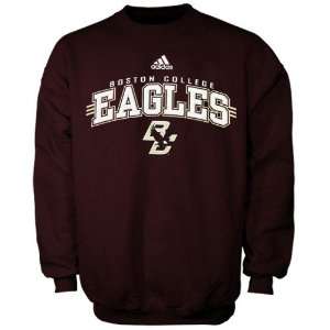  adidas Boston College Eagles Maroon Beveled Out Crew 