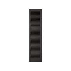 Mid America 18 x 74 Musket Brown L4 Louvered Vinyl Exterior Shutters 