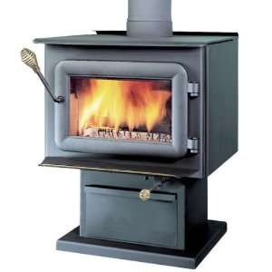  Flame FL 045 Black XTD XTD 1.9 E.P.A Pedestal Wood Burning 