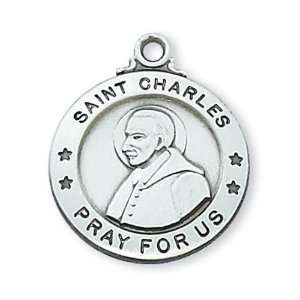  St. Charles Borromeo Sterling Medal Jewelry