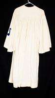 Cream CHOIR ROBE w MUSICAL NOTES Gown Church Apparel Vestment Clergy 