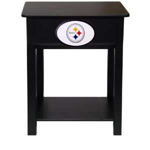   Steelers Black Nightstand Side Table Furniture: Sports & Outdoors