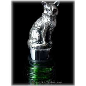   Stainless Steel Cat Kitten Wine Bottle Stopper