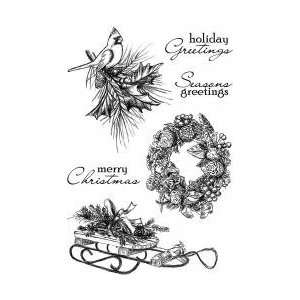  Boughs of Holly Clear Stamp