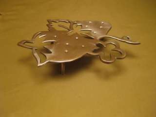 lovely ornate brass vintage trivet stand  