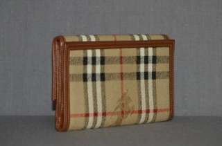 GENUINE VINTAGE BURBERRY LARGE PURSE WALLET MADE IN ITALY EXCELLENT 