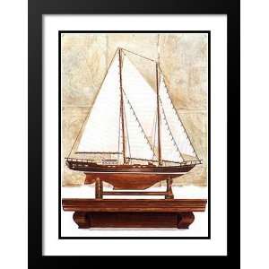   and Double Matted 25x29 Yacht and Antique Map I Home & Kitchen