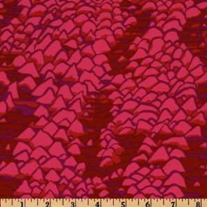  44 Wide Brandon Mably Shell Scape Red Fabric By The Yard 