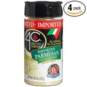 4C Imported Parmesan Grated Cheese, 8 Ounce Canisters (Pack of 4 