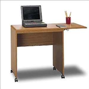   Oak Finish Laptop Computer Stand WorkStation Desk: Home & Kitchen