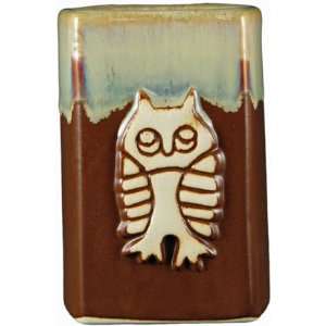 Padilla Owl Raised Design Original Mugs, Set of 4   Chocolate  