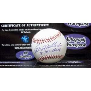 Bill Madlock Autographed Baseball Inscribed 79 W.S. Champs  