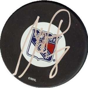  Marek Malik autographed Hockey Puck (New York Rangers 