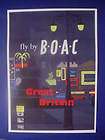 1954 Fly BOAC Great Britain Picadilly Circus Poster