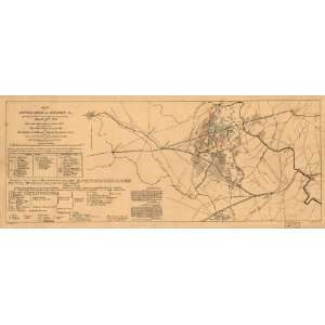  Civil War Map Map of battle field of Manassas, Va., giving 