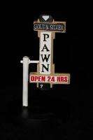 World Famous Gold and Silver Pawn Shop Sign Statue  