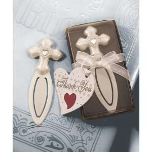 White Cross Bookmarks (Set of 84)   Wedding Party Favors  