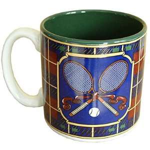  Crossed Racquet Plaid Mug