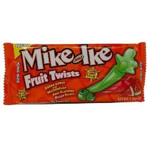 Mike and Ike Fruit Twists Green Apple n Watermelon 18 pack King Size 