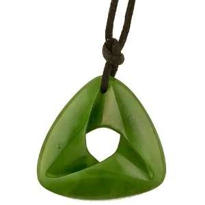  Greenstone Jade Flow Life Mobius Necklace: Jewelry