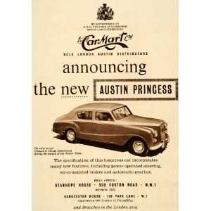 1956 Ad Austin Princess British Luxury Car Automobile   Original Print 