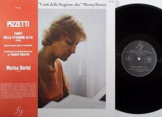 MARISA BORINI Pizzetti Canti Della FY LP 102 NM classical vinyl 