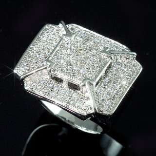 Heavy Mens Real 925 Sterling Silver Micro Pave CZ Iced Out Hip Hop 