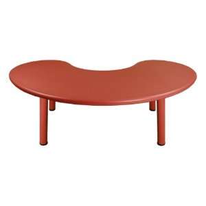   : Half Moon Plastic Table Color: Red, Leg Height: 20 Home & Kitchen