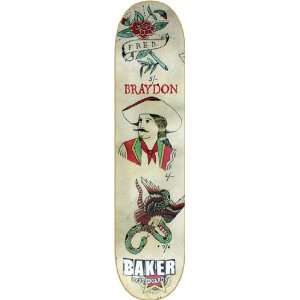  Baker Szafranski Tattoo Skateboard Deck   8.25 Sports 