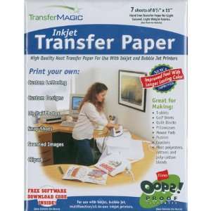  New   Ink Jet Transfer Paper 8 1/2X11 7/Pkg by Transfer 