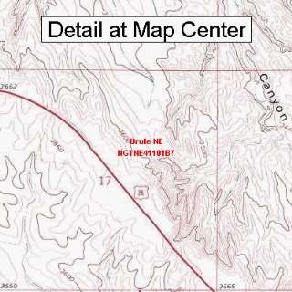   Topographic Quadrangle Map   Brule NE, Nebraska (Folded/Waterproof