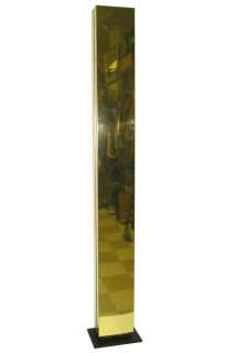 Casella Mid Century Brass Halogen Torchiere Floor Lamp  