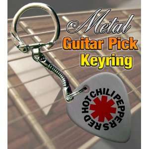  Red Hot Chili Peppers Metal Guitar Pick Keyring: Musical 