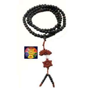  Buddhist Wooden Prayer Beads Mala and Copyrighted Tibetan Mantra 