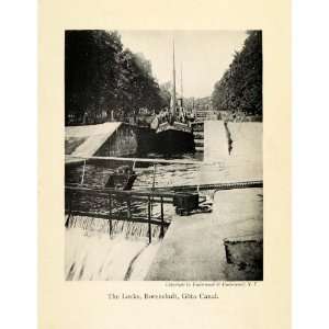   Canal Waterways Borenshult Sweden   Original Halftone Print: Home