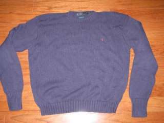 LOT OF 7 POLO RALPH LAUREN CHAPS MENS CREWNECK SWEATERS HEAVY THICK 