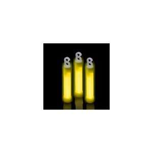  4 Yellow Glow Sticks, Premium Quality, Bulk Packed 