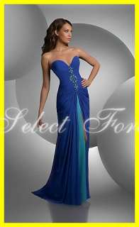 2012 Spring Sweetheart Blue Chiffon Long Evening Party Cocktail Prom 